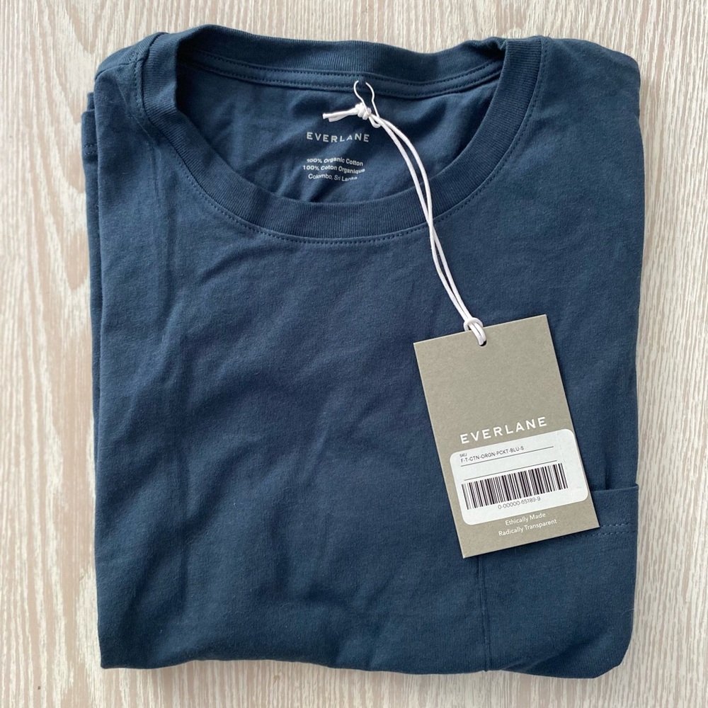 NWT Everlane Organic Cotton Box Cut Pocket Tee